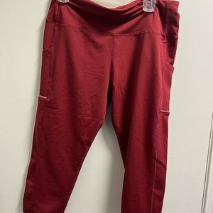 Olacia High Waisted Maroon Leggings